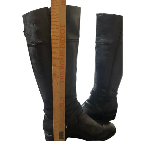 Coach & Four Black Leather Riding Boots. size 10 very nice boots! Full zip - Picture 10 of 14